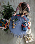 Dusty Blue Linen Table Runner