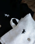 Black Linen Backpack