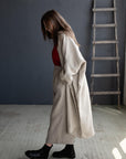 Natural Linen Shirt Dress