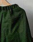 Forest Green Linen Sailor Pants