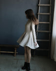 Natural Short Fitted Linen Dress