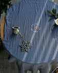 Dusty Blue Linen Table Runner