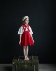 Strawberry Marina Linen Dress