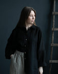 Black Long Linen Shirt