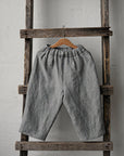 Steel Stripe Sailor Linen Pants, Size 3-4 years
