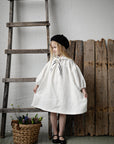 White Sailor Parachute Linen Dress