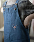 Dusty Blue Linen Overalls