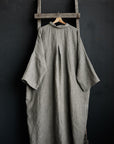B&W Stripe Linen Shirt Dress