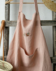Dusty Rose Traditional Linen Apron