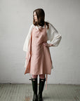 Dusty Rose Traditional Linen Apron