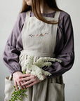 Natural Midi Cross Back Linen Pinafore