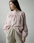 Baby Pink Victorian Linen Tunic