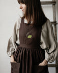 Chocolate Cottage Linen Dress