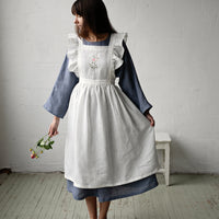 White Midi Vintage Apron