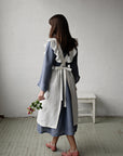 White Midi Vintage Linen Apron