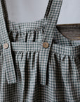 Green Gingham Sirena Linen Dress