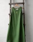 Apple Green Sleeveless Linen Dress