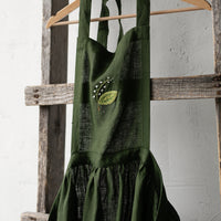 Forest Green Midi Cross Back Pinafore