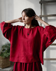Cherry Fall Linen Tunic