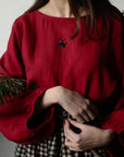 Cherry Fall Linen Tunic