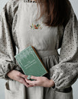 Natural Long Cross Back Linen Pinafore