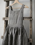 Grey Gingham Cottage Linen Linen Dress