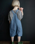 Dusty Blue Linen Overalls