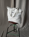 White Classic Large Linen Tote Bag
