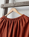 Rust Victorian Linen Skirt, Size XXL (STOCK)