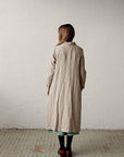 Natural Classic Linen Coat, Size XL (STOCK)