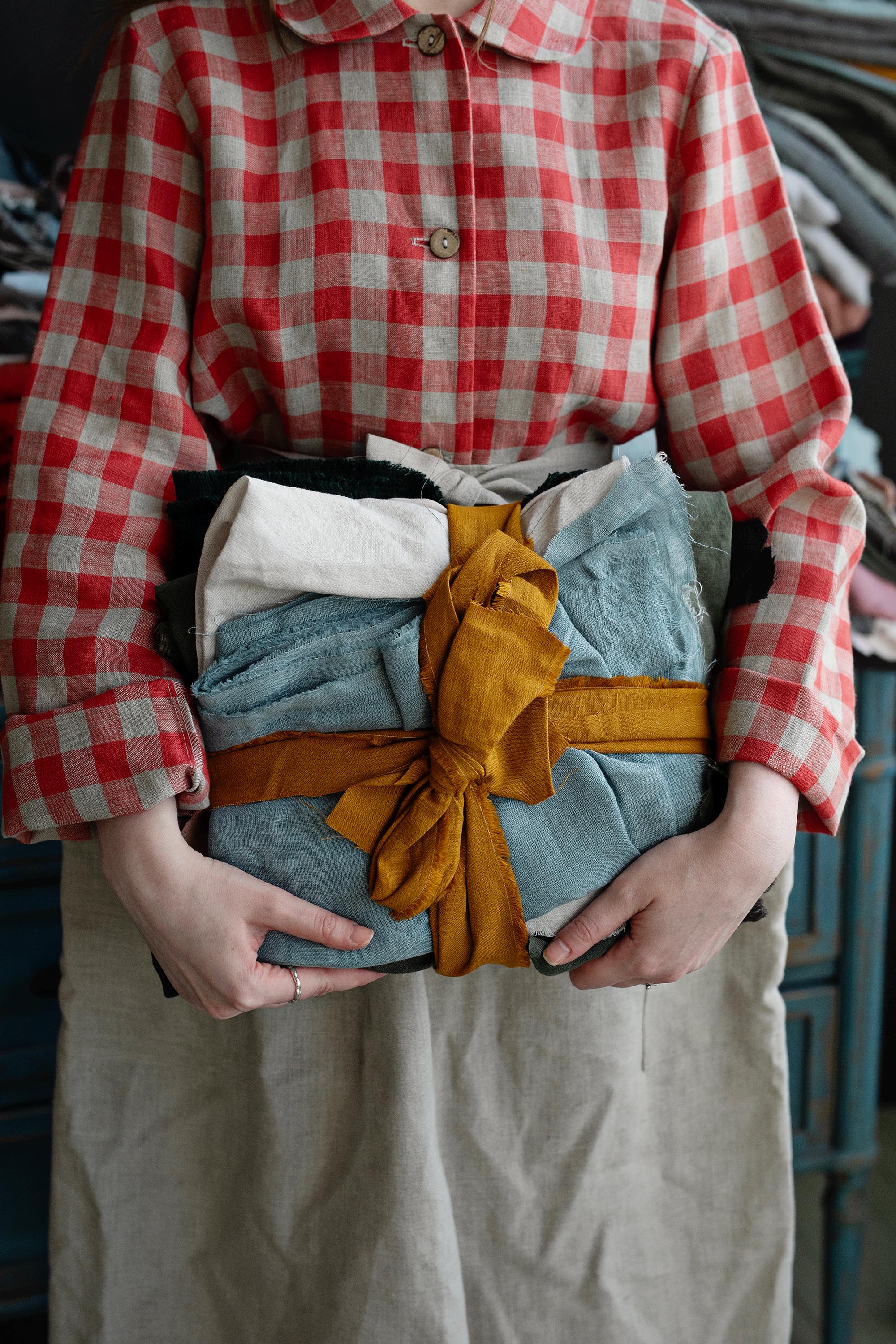 Linen Fabric Remnants Bundle