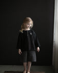 Black Long Sleeve Henley Linen Shirt