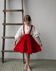 Strawberry Marina Linen Dress