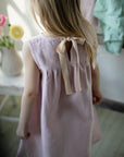 Baby Pink Violet Linen Dress