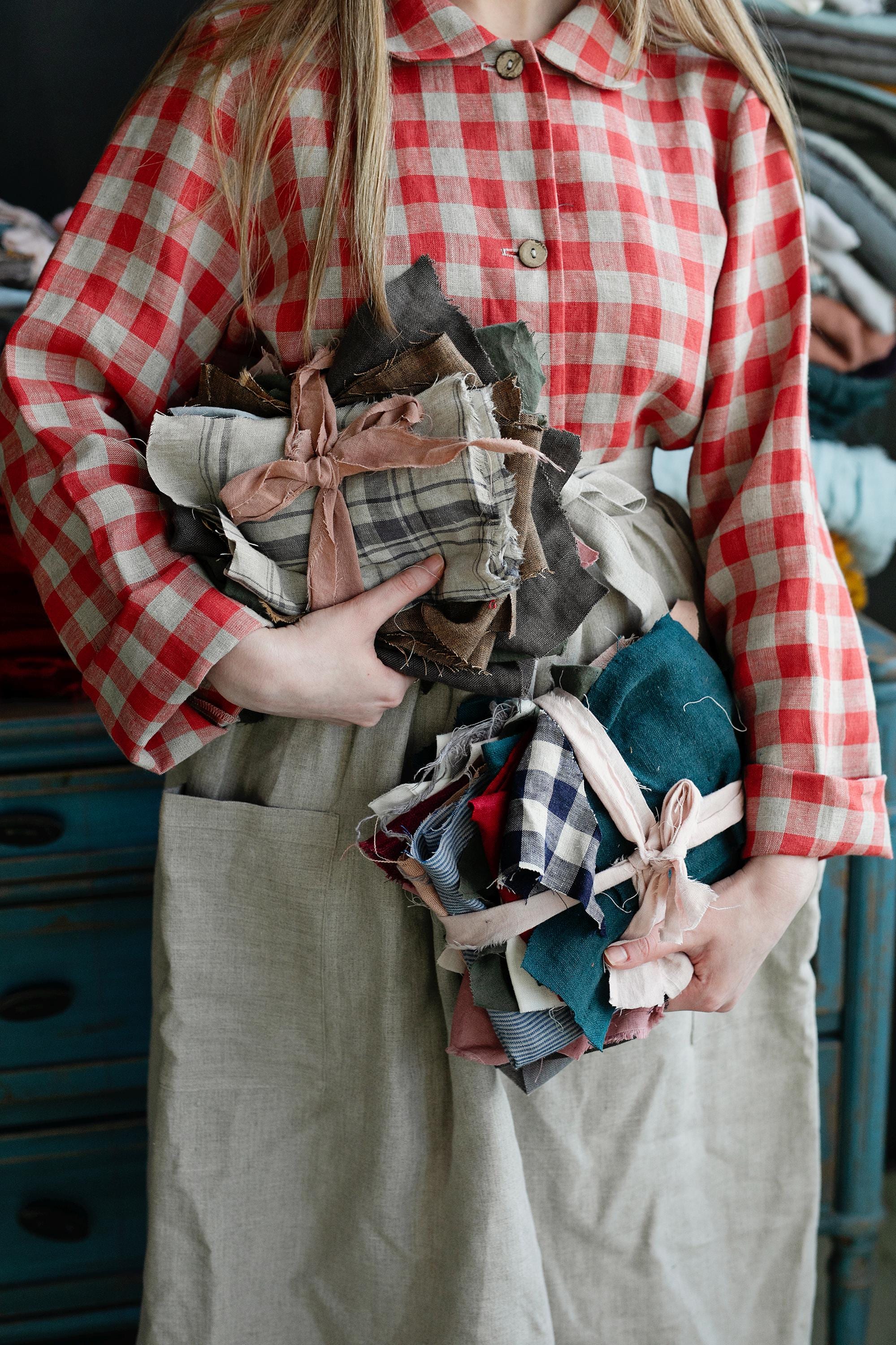 Linen Fabric Remnants Bundle