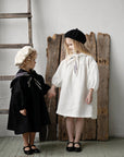 White Sailor Parachute Linen Dress