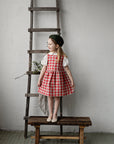 Garden Festive Smock Linen Dress, Size 5-6 years