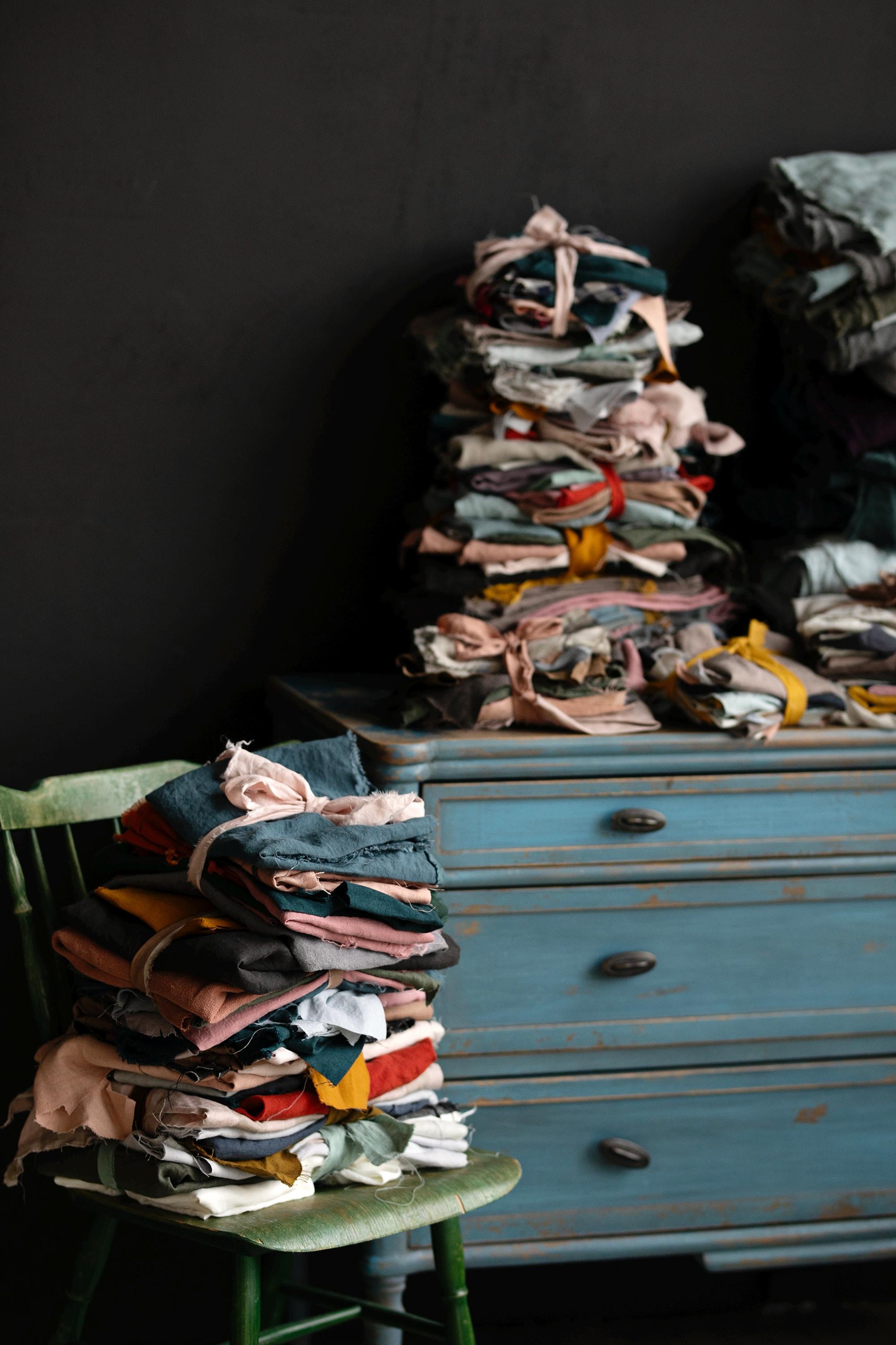 Linen Fabric Remnants Bundle
