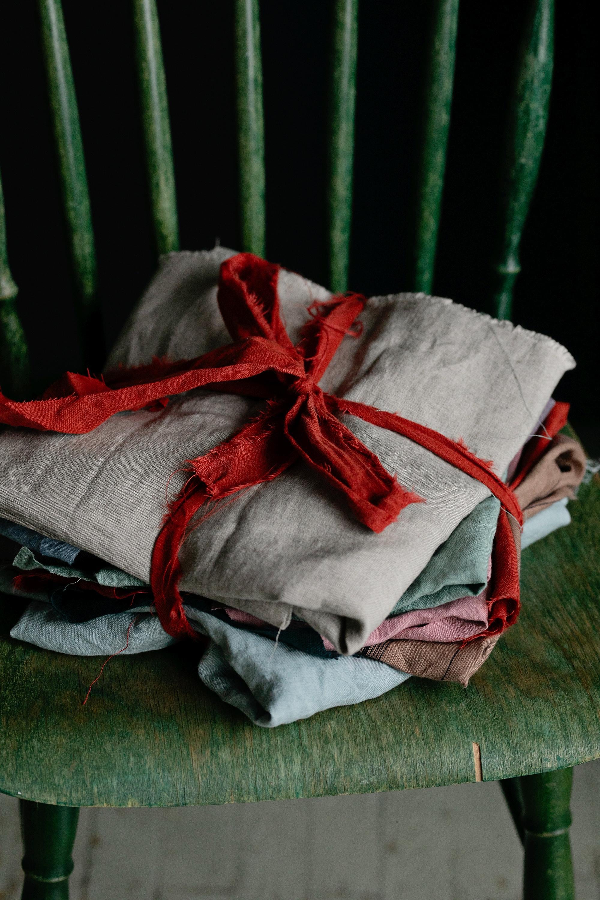 Linen Fabric Remnants Bundle