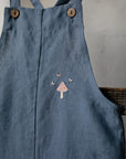 Dusty Blue Linen Overalls