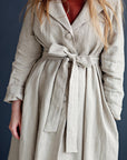 Natural Jane Austen Linen Coat, Sizes S & L (STOCK)