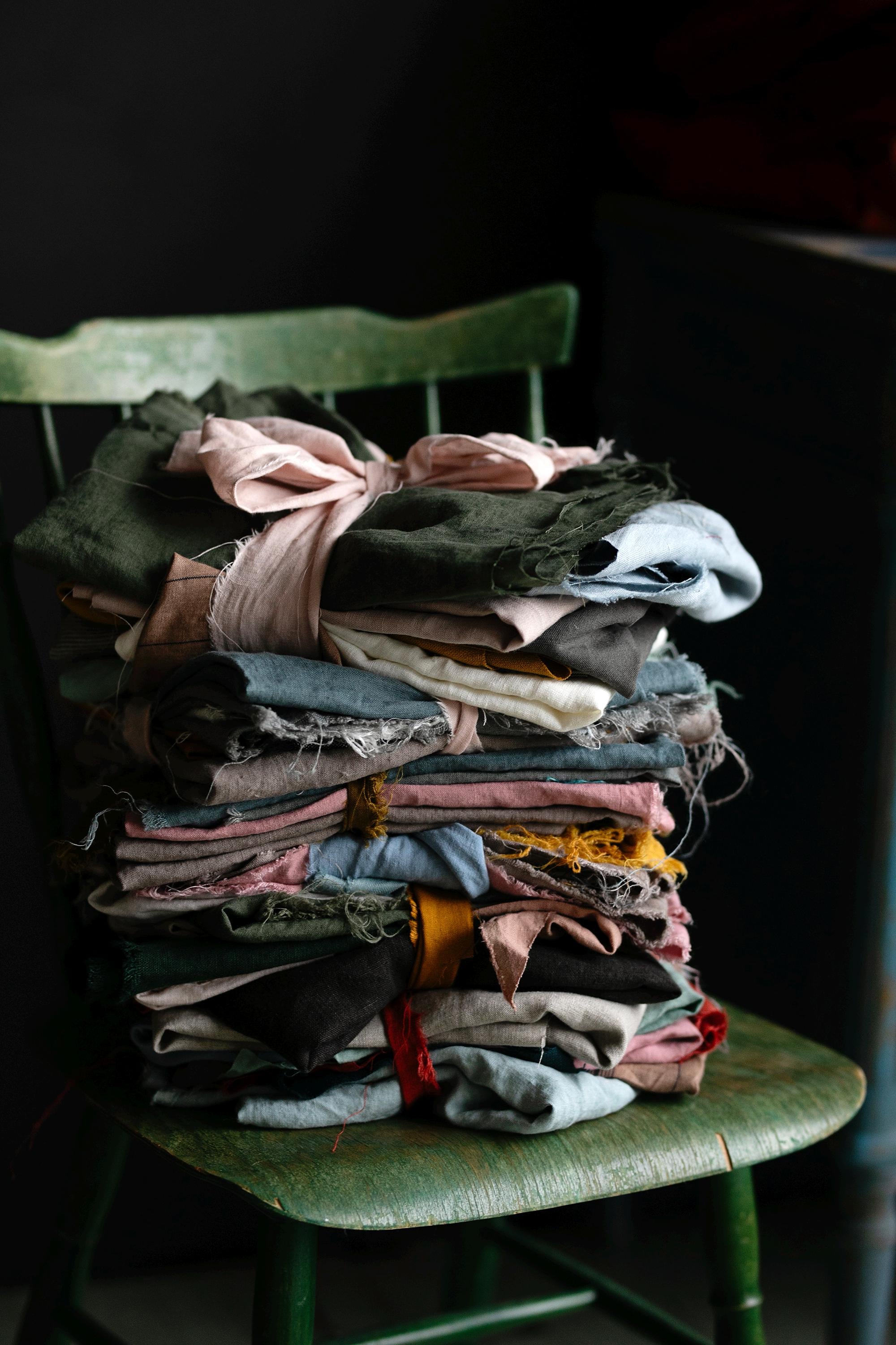 Linen Fabric Remnants Bundle