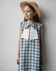 Aquamarine Sailor Mermaid Linen Dress