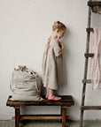 Natural Summer Linen Dress, Size 1-2 years