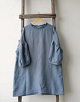 Dusty Blue Daisy Linen Dress