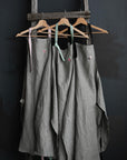 B&W Stripe Linen Chef Apron