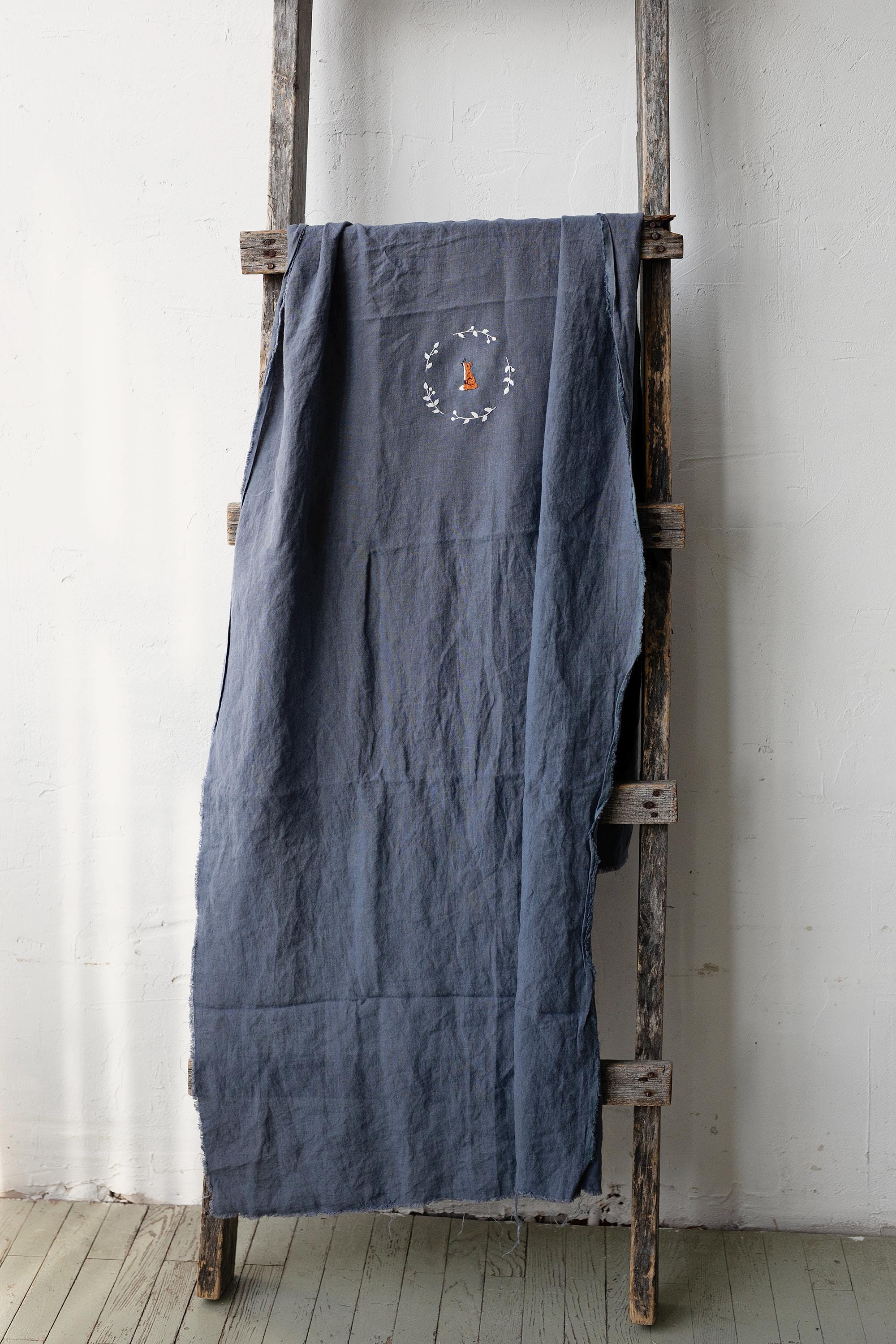 Dusty Blue Linen Table Runner