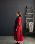 Cherry Linen Shirt Dress