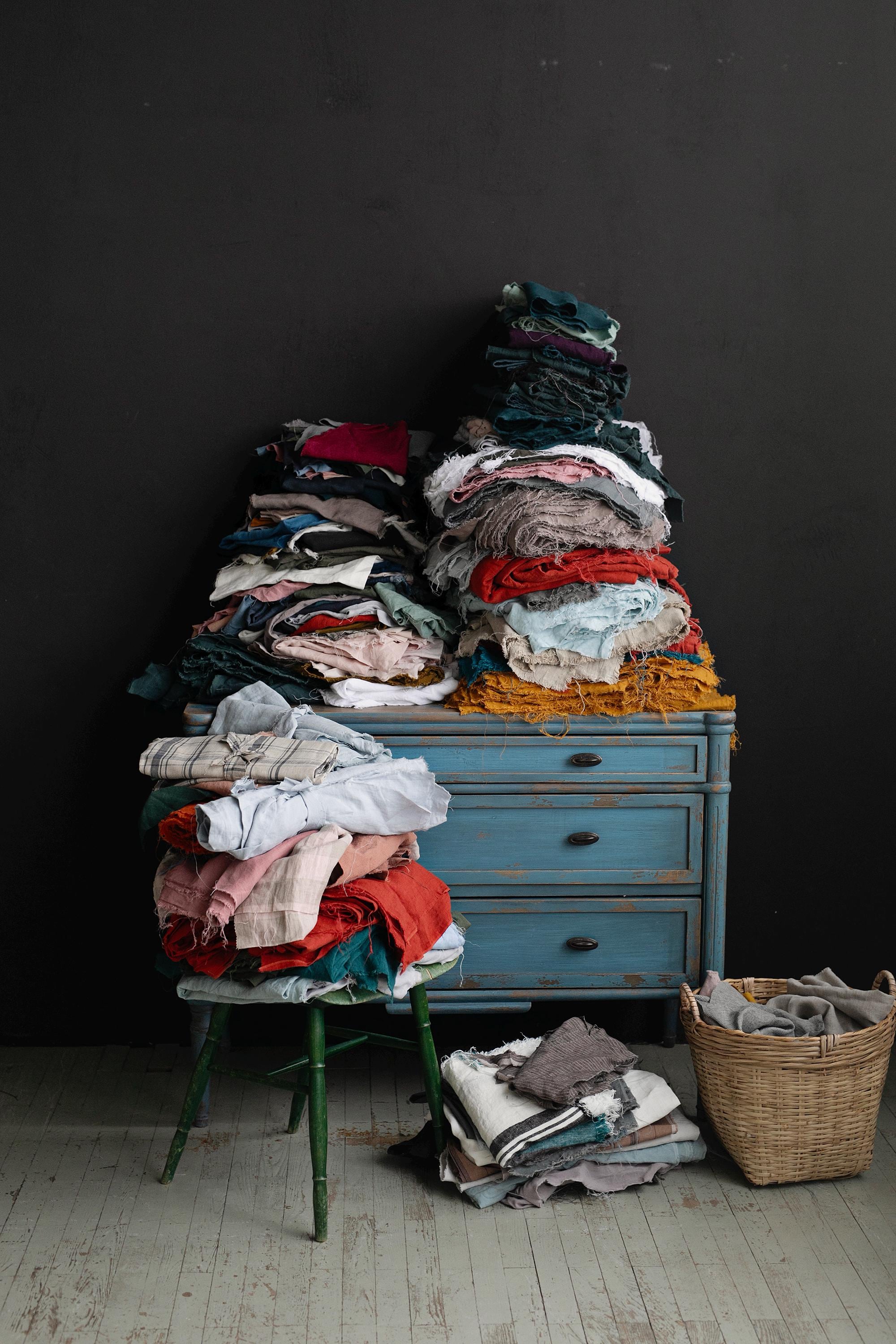 Linen Fabric Remnants Bundle