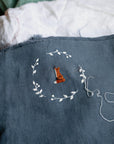 Dusty Blue Linen Table Runner